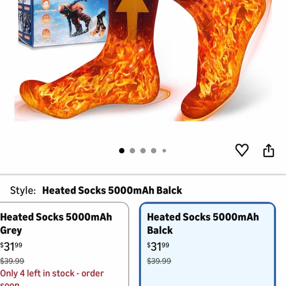 New Heated Socks from Amazon - Picture 2 of 2